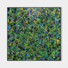 47'' X 47'' Modern Green Large Wall Art Abstract Square Paintings Artwork In Stock For Sale