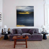 Black Minimalist Painting Modern Abstract Acrylic Painting Livingroom Wall Art For Sale