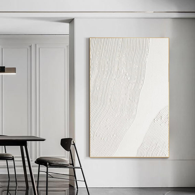 White Minimalist Painting White 3D Textured Painting Large White Abstract Painting Modern abstract painting Living Room Minimalist Art