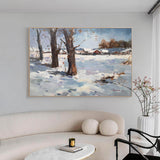 Winter Canvas Wall Art Snowscape Paintings, Snow covered pine trees Wall Art | Artexplore