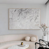 Beautiful Textured White Abstract Art Minimalist Painting White Modern Canvas Art Large Artwork For Bedroom 