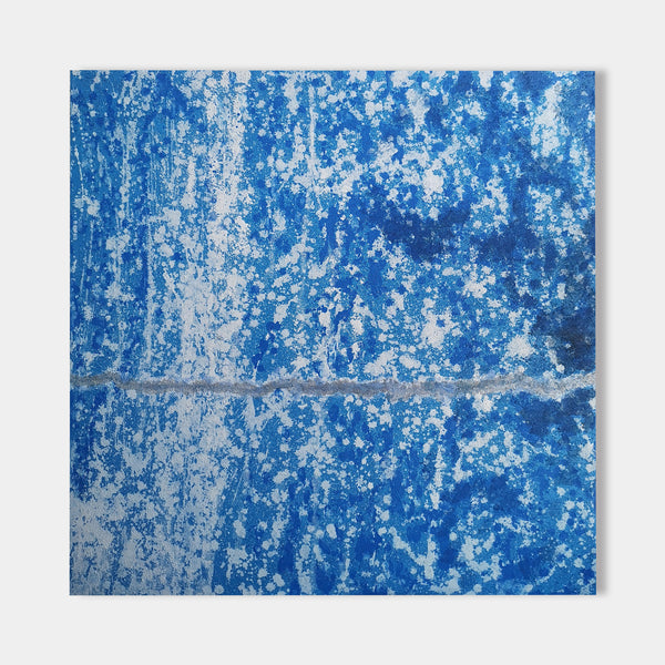 40 x 40 Blue Abstract Art Modern Abstract Painting BLue And White