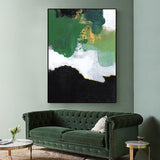 Abstract Green Canvas Painting Large Original Acrylic Abstract Canvas Art Modern Abstract Painting 