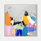 Colorful Wall Art Canvas Extra Large Multicolor Wall Painting Textured