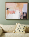 Pink And White Wall Art Huge Contemporary Abstract Painting For Living Room