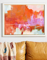 Orange Wall Art Canvas Large Contemporary Wall Art Colorful Artwork