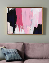 Color Abstract Art,Colorful Abstract Painting On Canvas,Pink Painting