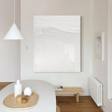 White Abstract Painting White textured wall art White wall art White 3D wall art Large White Abstract art White canvas art White wall decor