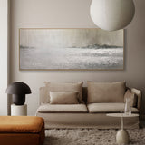 Contemporary Grey Abstract Art Modern Canvas Wall Art Grey Abstract Seascape Painting