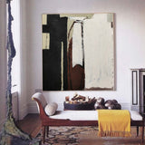 Black And Brown Minimalist Painting Oversized Painting Canvas Minimalist Painting For Home Decor