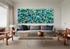 67'' X 32'' Modern Green Large Wall Art Abstract Panoramic Paintings Artwork