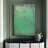 Green Modern Abstract Painting On Canvas Contemporary Art Original Abstract Canvas Art For Sale