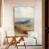 Modern Abstract Seascape Wall Art Contemporary Coastal Canvas Art Abstract Art Painting 