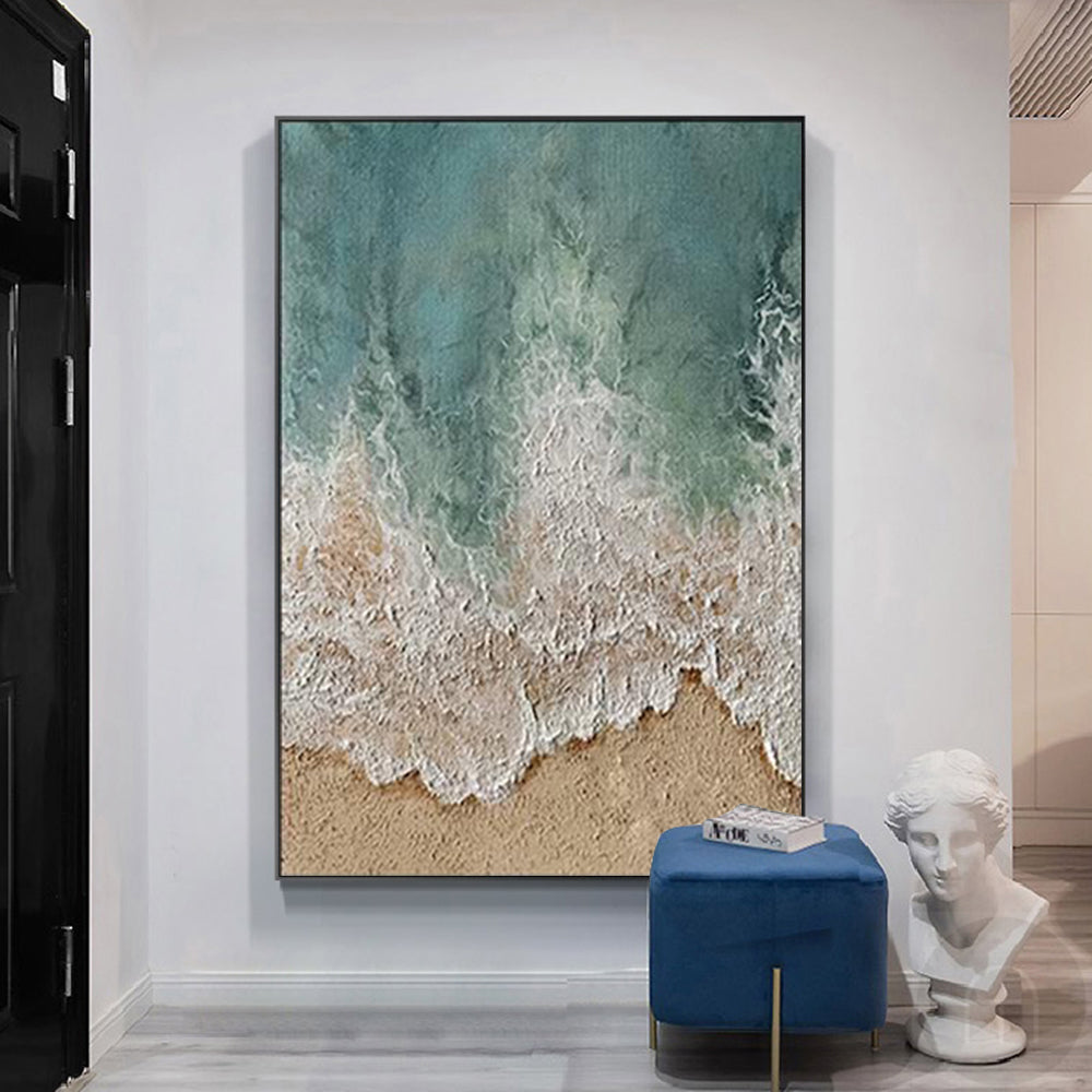 Large Blue Seascape Wall Art Contemporary Blue Coastal Canvas Art Ocean large-blue-seascape-wall-art-contemporary-blue-coastal-canvas-art-ocean
