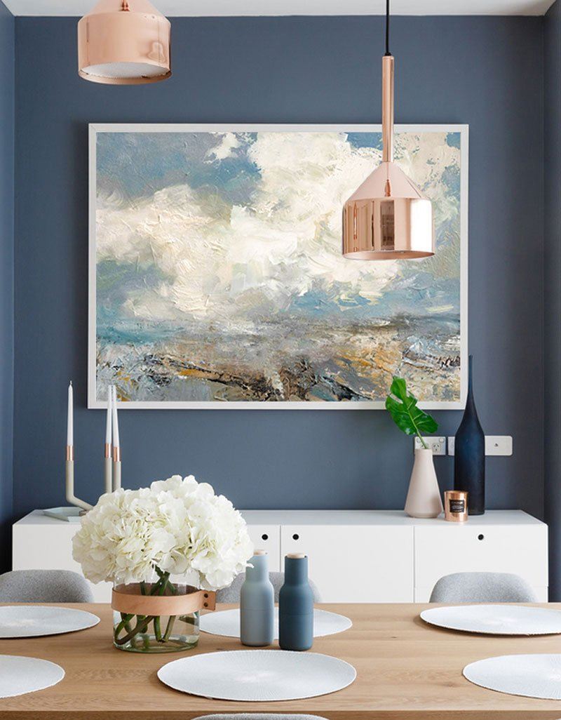 Modern Beach Artwork Large Abstract Beach Wall Art Contemporary Seascape Paintings