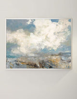 Modern Beach Artwork Large Abstract Beach Wall Art Contemporary Seascape Paintings