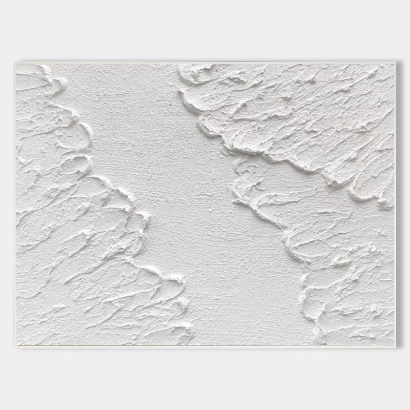 Luxury White Abstract Painting White 3D Textured Painting White 3D Minimalist Painting Large White Abstract Painting Modern abstract painting