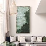 Luxury Textured Abstract Painting Big Canvas Wall Art Large Green Wall Decor