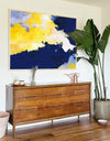 Bright Abstract Painting Blue And Yellow Abstract Art Acrylic On Canvas