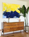 Original Orange And Blue Abstract Art For Living Room Modern Canvas Painting