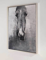 Grey White Abstract Horse Painting Horse Wall Art Horse Artwork 