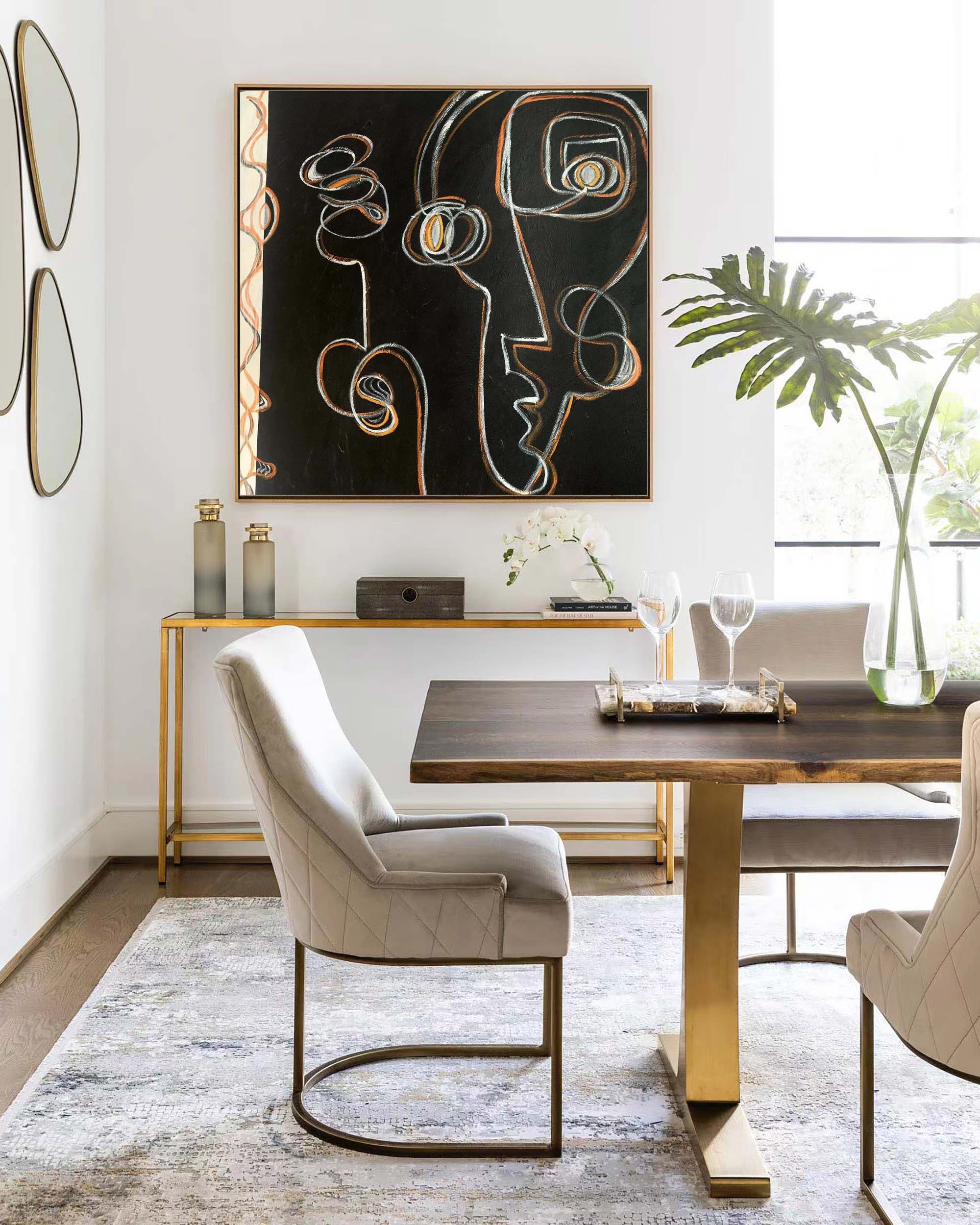 Black Abstract Art Modern Figurative Painting on Canvas Picasso Style Wall Art | Artexplore