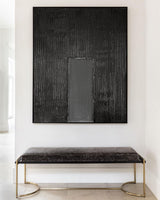 Black 3D Textured Painting Black 3D Minimalist Painting Large Black Canvas Wall Art For Sale