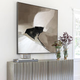 Black And Grey Square Canvas Art Painting Modern Abstract Painting Large Artwork For Sale