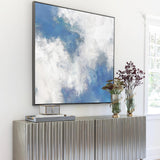 Blue White Abstract Landscape Painting For Living Room Extra Large Modern Abstract Art Painting For Home Decor