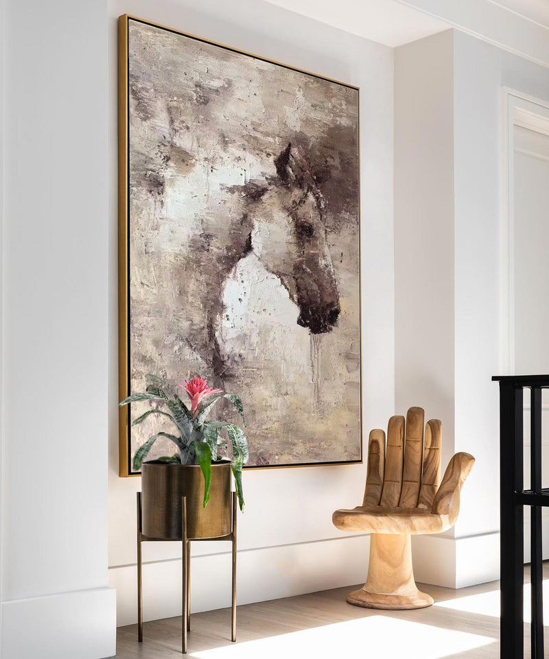  Large Arabian Horse Wall Art Huge Horse Oil Painting For Sale Modern Running Horse Painting On Canvas