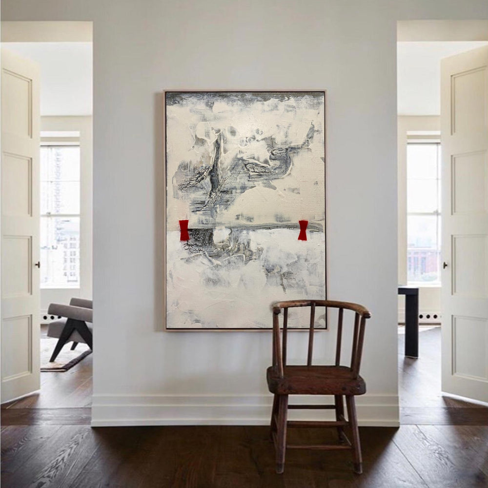 Large White And Beige Artwork Oversized Framed Wall Art X Large Wall Art