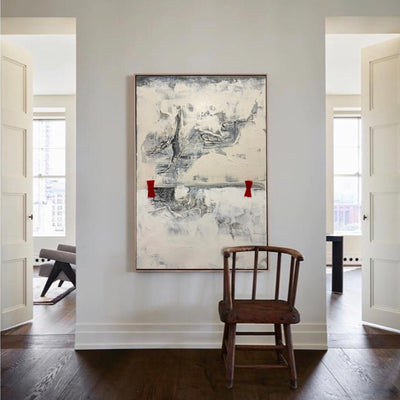 Large White And Beige Artwork Oversized Framed Wall Art X Large Wall Art