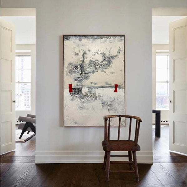 Large White And Beige Artwork Oversized Framed Wall Art X Large Wall Art