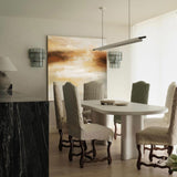 extra large sunrise scenery painting lake landscape painting  abstract landscape wal art painting for dining room