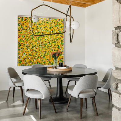 Yellow Square Abstract Art 47'' X 47'' #IS82