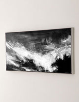 Large Black White Abstract Painting Big Canvas Art For Living Room