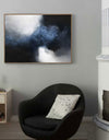 Large Abstract Dark Blue Painting Black And Blue Painting Textured Art