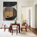 Wabi-sabi Brown And Beige Canvas Art Large Minimalist Acrylic Painting Minimalist Wall Art For Livingroom