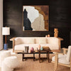 Black And Brown Minimalist Painting Oversized Painting Canvas Minimalist Painting For Home Decor
