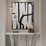 Modern Black And White Abstract Wall Art Oversized Acrylic Painting Abstract Artwork For Livingroom