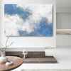 Blue White Abstract Landscape Painting For Living Room Extra Large Modern Abstract Art Painting For Home Decor