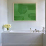 Large Green Abstract Wall Art Minimalist Painting Abstract Acrylic Painting For Livingroom