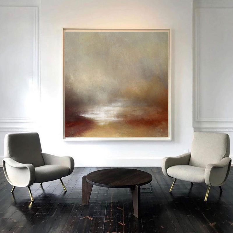 modern luxury large impressionist landscape painting for living room acrylic abstract landscape for interior