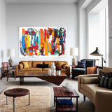 Colorful Abstract Art Extra Large Gray Abstract Painting For Livingroom Large Painting For Home Decor