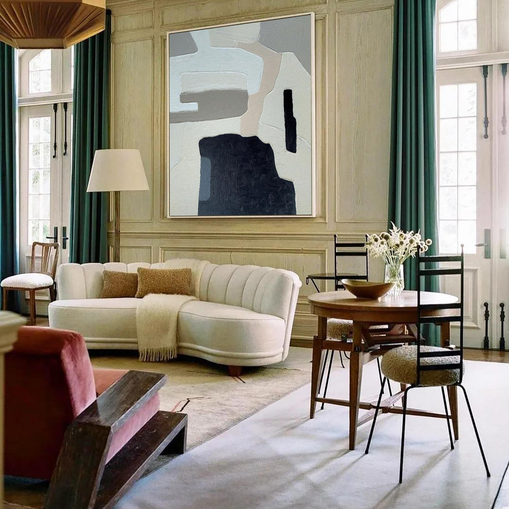 abstract oil painting minimalist wall art canvas painting for living room