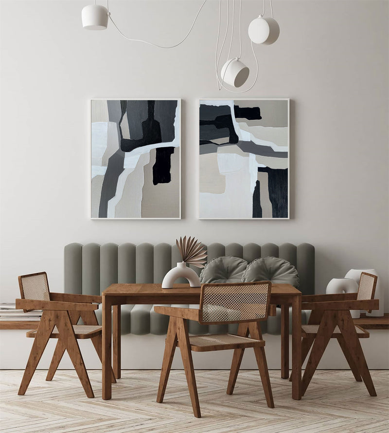 2 piece abstract wall art for interior abstract acrylic painting minimalist abstract art