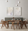 Modern Black Line Abstract Wall Art Set Of 2 Beige Minimalist Painting Beige And White Minimalist Wall Art For Sale