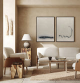 modern set of 2 large abstract canvas art beige abstract wall art for living room abstract art