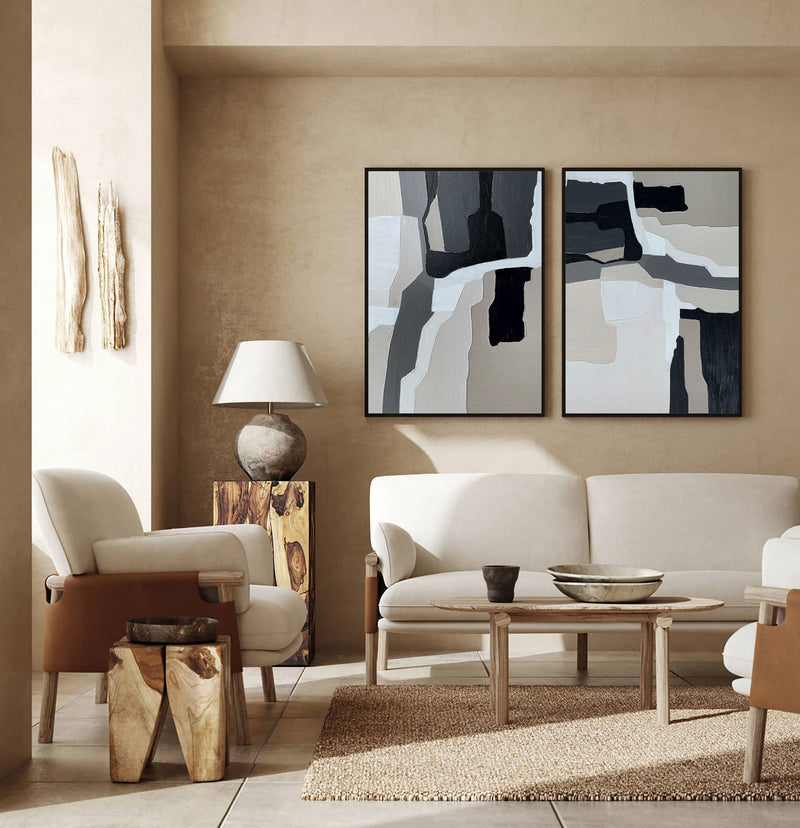 Grey Abstract Art #ABAO25