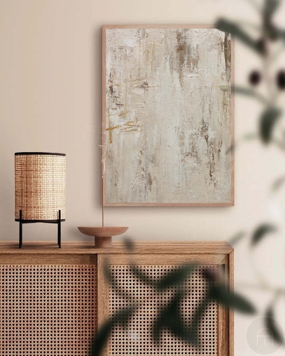 Modern Abstract Painting Earth Tone Abstract Art Beige Canvas Painting Abstract Wall Art